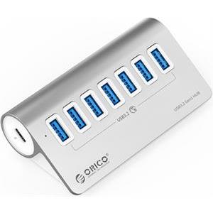 USB-C hub 7-port, 7x USB-A 3.2 Gen2, 10Gbps, ALU, ORICO M3U7-G2