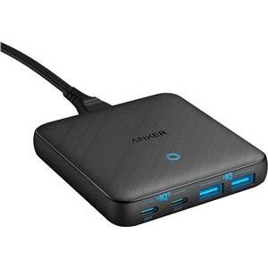 Anker PowerPort Atom III Slim 65W stolni brzi adapter/punjač, 2×USB(A), 2×USB-C, PowerIQ 3.0, siva tkanina, A2046G12