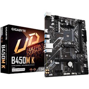 GigaByte MB B450M K, S.AM4, DDR4/3600(OC), PCIe3.0, M.2, G-LAN, HDMI, 7.1ch, mATX