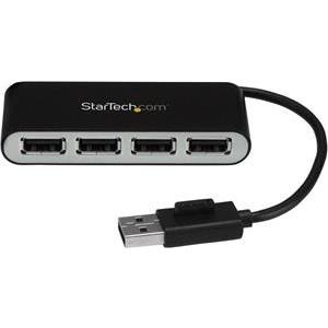 4 Port USB 2.0 Hub - USB Bus Powered - Portable Multi Port USB 2.0 Splitter and Expander Hub - Small Travel USB Hub (ST4200MINI2) - hub - 4 ports