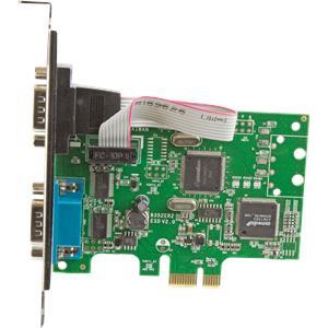 StarTech.com 2-Port PCI Express Serial Card with 16C1050 UART - RS232 Low Profile Serial Card - PCI Serial Card (PEX2S1050) - serial adapter - PCIe - RS-232 x 2
