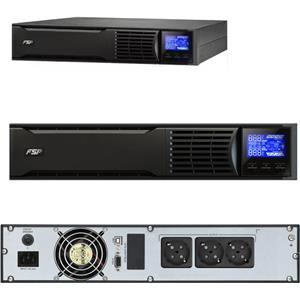Fortron Source Champ Rack 2000VA/1800W, On-line double conversion, USB, RS-232, 3×Schuko, 4×9Ah, 3.5min autonomija, LCD