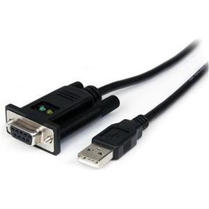 StarTech.com USB to Serial RS232 Adapter - DB9 Serial DCE Adapter Cable with FTDI - Null Modem - USB 1.1 / 2.0 - Bus-Powered (ICUSB232FTN) - serial adapter - USB 2.0 - RS-232