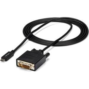StarTech.com USB-C to DVI Cable - 6 ft / 2m - 1080p - 1920x1200 - USB-C DVI Monitor Cable - USB C Cable - Computer Monitor Cable (CDP2DVIMM2MB) - external video adapter