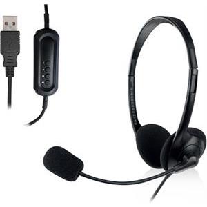 Headset Ewent, volume control, mic, USB, EW3568