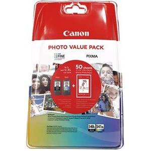 Canon PG-540L/CL-541XL Photo Value Pack - 2-pack - High Yield - black, color (cyan, magenta, yellow) - original - glossy - ink tank / paper kit