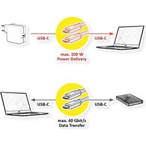 Roline USB4 Gen3x2 kabel TIP C-C M/M, Emark, 100W, 2.0m, crni