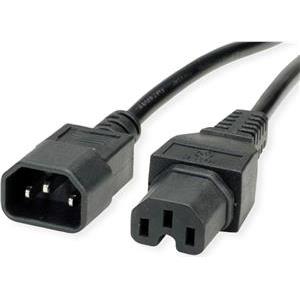 Roline VALUE naponski kabel, C14-C15 10A, 1.8m, crni