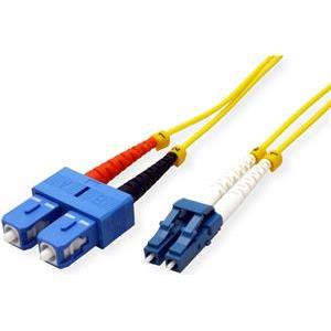 Roline optički mrežni kabel LC-SC 9/125µm, Duplex, OS2, 3.0m, žuti
