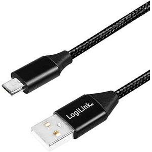 LogiLink micro USB 0.3m crna