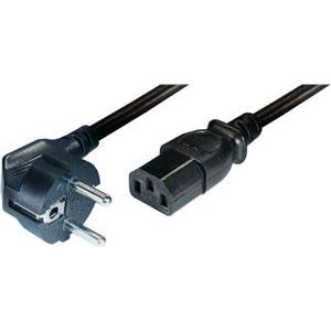 Transmedia Power Cable Schuko angled - IEC C13, 5m