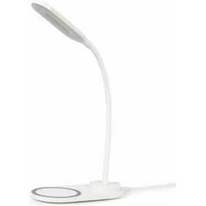 Gembird Desk lamp with wireless charger, white