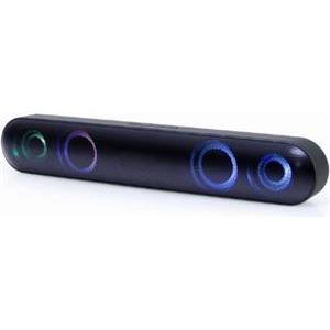 Gembird Bluetooth soundbar with LED light effect, black