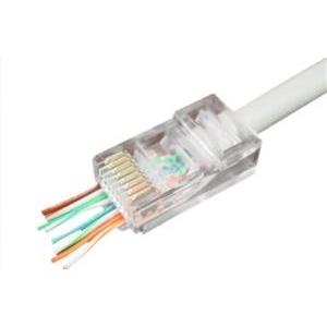 Gembird Cat5e Cat6 pass-through modular UTP plug 8P8C, 50 pcs