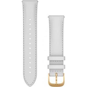 Zamjenski remen Garmin 20mm - White Leather (Gold kopča)