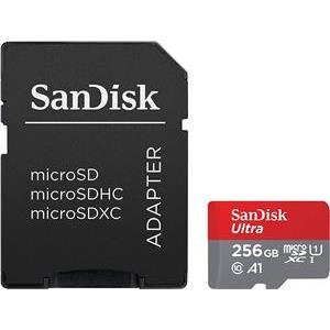 SanDisk Ultra microSDXC 256GB UHS-I A1 Class 10 + SD adapter (SDSQUAC-256G-GN6MA)