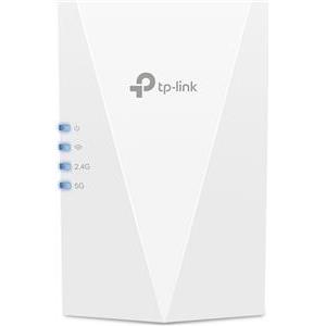 TP Link AX1800 Wi-Fi 6 Range Extender, 2.4GHz and 5GHz, 1 Gigabit Ethernet Port, 574 Mbps at 2.4GHz, 1201 Mbps at 5GHz, WPS Button, Reset Button, 2 Internal Antennas
