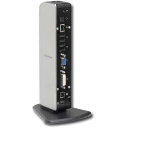TOSHIBA Dynadock U10 Port Replicator VGA/USB/Ethernet/Audio-Out/DVI/S/PDIF-Out/Audio-In, Beige