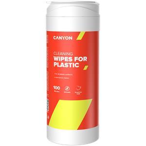CANYON CCL12, Plastic Cleaning Wipes, Non-woven wipes impregnated with a special cleaning composition, with antistatic and disinfectant effects, 100 wipes, 80x80x186mm, 0.258kg