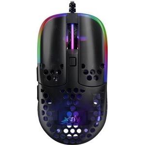 XTRFY MZ1 RGB Rail, Ultra-light Gaming Mouse, Pixart 3389, Designed by Rocket Jump Ninja, Black Transparent