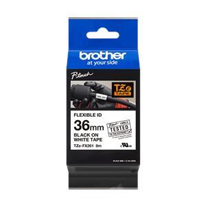 Brother Flexi-Tape P-Touch TZEFX261 - 35 mm - Black on White