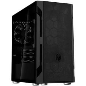SilverStone FARA H1MB-G Mini Tower Micro-ATX Gaming Computer Case, Glass Panel, 1x120mm Fan, black