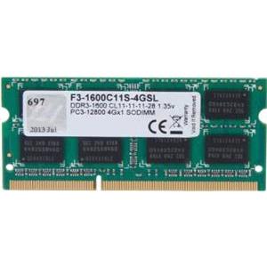 G.Skill 4GB DDR3 4GSL SO-Dimm 1600 CL11 1.35 (1x4GB)