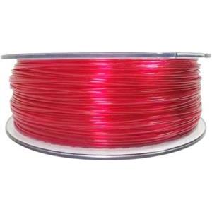 Filament for 3D, PET-G, 1.75 mm, 1 kg, red transpa