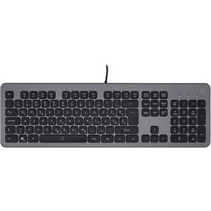 Keyboard Ewent Wired Illuminated Scissor, Black, USB, SLO