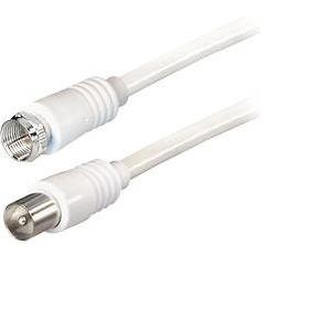 Transmedia TV-SAT Kabel F to IEC 5m, White