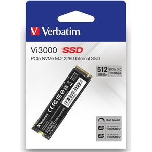 Verbatim Vi3000 512GB SSD M.2 NVMe PCIe Gen3x4, R/W: 3300/2500MB/s