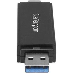 StarTech.com USB Memory Card Reader - USB 3.0 SD Card Reader - Compact - 5Gbps - USB Card Reader - MicroSD USB Adapter (SDMSDRWU3AC) - card reader - USB 3.0/USB-C