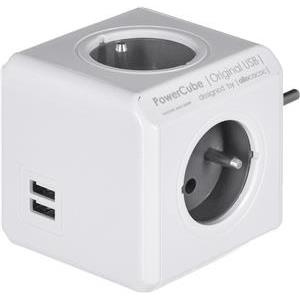 PowerCube Original 4 gniazda 2x USB szary