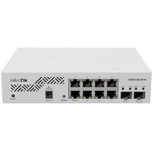 Mikrotik Cloud Smart Switch CSS610-8P-2S+IN, 8×G-LAN PoE-out, 802.3af/at, 2×SFP+ 10G, SwOS, desktop kučište, PSU