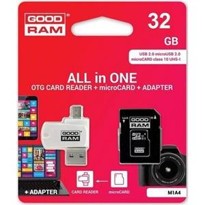 GOODRAM 32GB microSDHC class 10 UHS I + adapter + czytnik