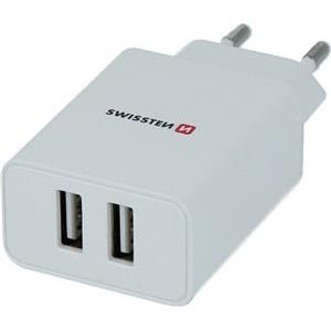 Swissten Travel Smart 2x USB 2.1A biała