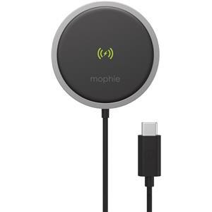 Mophie Snap+ Wireless Charging Pad - ładowarka bezprzewodowa wspierająca ładowanie MagSafe - Android 15W, iOS 7,5W (czarna)