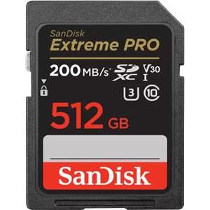 512 GB SDXC CARD SanDisk Extreme Pro up to 200MB/s