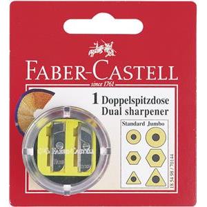 Šiljilo pvc s pvc kutijom 2rupe okruglo Faber-Castell 185498 blister