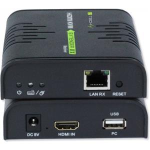 Techly 028214 KVM Extender HDMI+USB po skrętce Cat5e/Cat6, do 120m