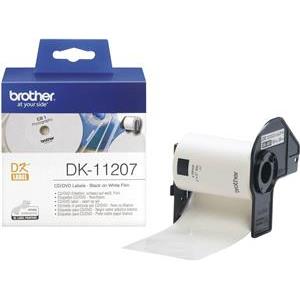 Brother circular labels CD/DVD DK-11207 - 58 mm x 58 mm - 100 pcs.