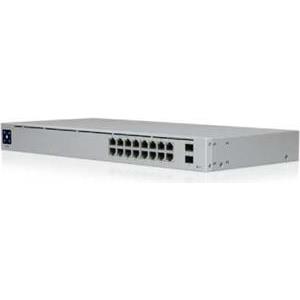 USW-16-PoE 16 RJ45 ports with 2 SFP ports