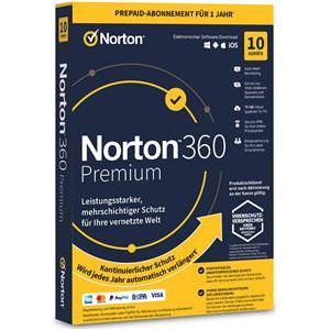 Norton 360 Premium 75 GB Cloud Storage - Box Pack - 10 Devices - 1 Year - German