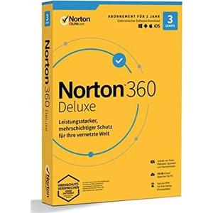 Norton 360 Deluxe incl. 25 GB cloud storage - Box - 1 year - 3 devices