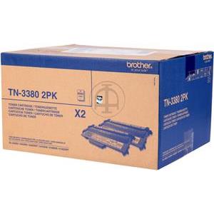 Brother TN3380 2PK - 2-pack - black - original - toner cartridge