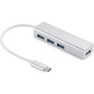 HUB 4Port Sandberg 4xUSB3.0 SuperSpeed passiv Silver