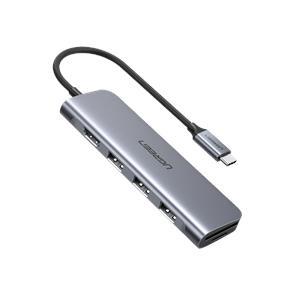 UGREEN Hub 5w1 USB-C do 3 x USB 3.0 + HDMI + TF/SD (siva)