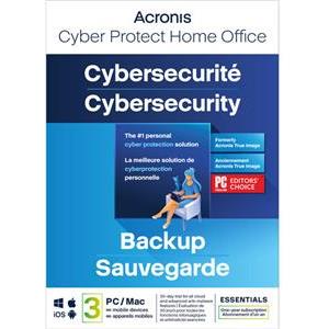 Acronis Cyber Protect Home Office Essentials - ESD - Subscription License - 1 year - 3 computers