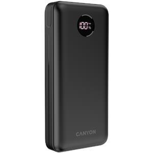 CANYON PB-2002 Power bank 20000mAh Li-poly battery, Input Type-C 5V3A,9V2A,18W , Output Type-C:5V3A,9V2.2A,12V1.5A,20W, Output USBA1/USBA2:5V3A,5V/4.5A,4.5V/5A,9V2A,12V1.5A,22.5W147.5*69*28.6mm, 0.4