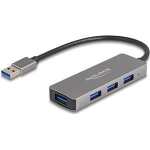 HUB 4Port DeLOCK 4xUSB3.2 Grey